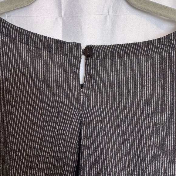 Eileen Fisher Black and White Pinstripe Tunic Top Size Medium - Picture 5 of 6
